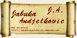 Jabuka Anđelković vizit kartica